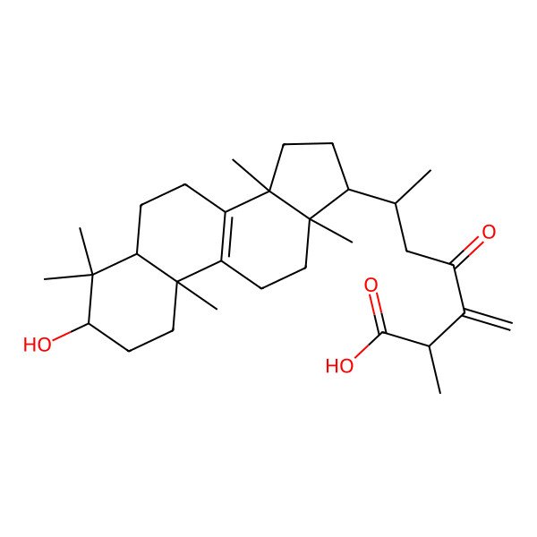 2D Structure of 3alpha-Hydroxy-24-methylene-23-oxolanost-8-en-26-carboxylic acid