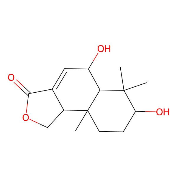 2D Structure of 3alpha,6beta-Dihydroxycinnamolide