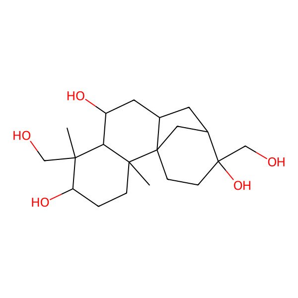 2D Structure of 3Alpha,6beta,16beta,17,18-pentahydroxyaphidicolane