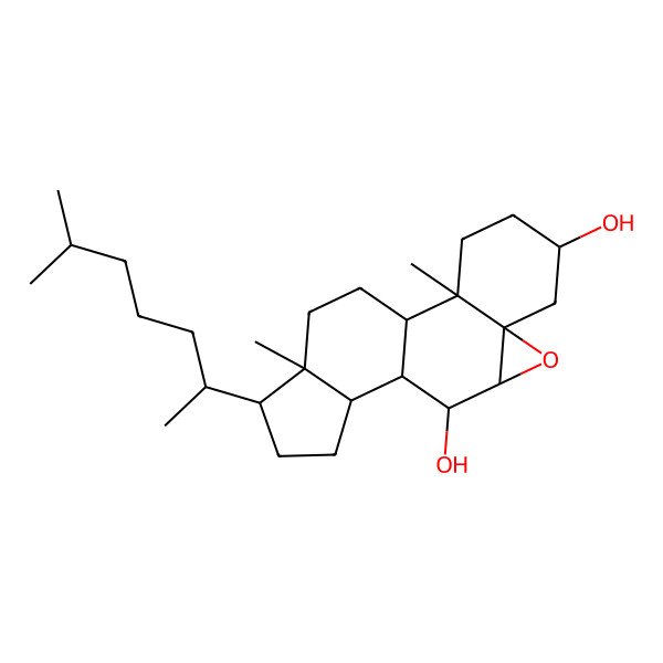 2D Structure of 3alpha,7beta-Dihydroxy-5beta,6beta-epoxycholestane