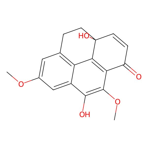2D Structure of (3aR)-3a,9-dihydroxy-7,10-dimethoxy-4,5-dihydropyren-1-one
