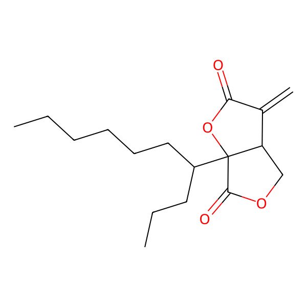 2D Structure of (3aR)-6a-[(4R)-decan-4-yl]-3-methylidene-3a,4-dihydrofuro[3,4-b]furan-2,6-dione