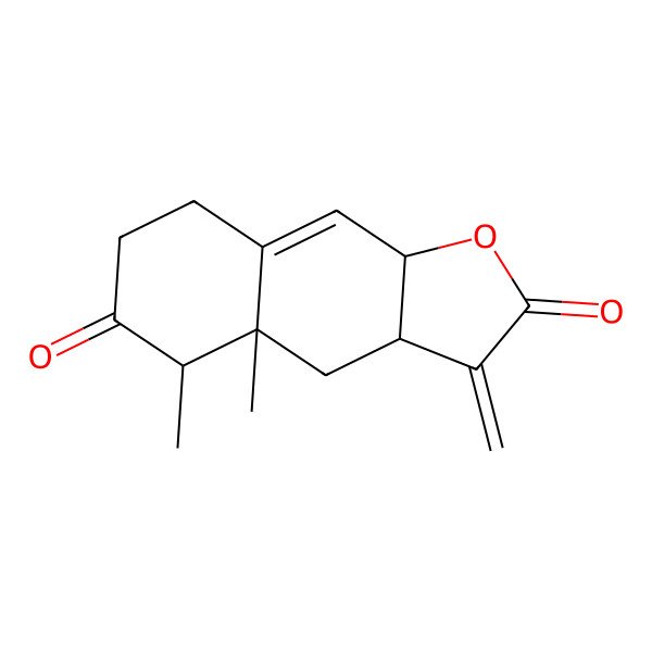 2D Structure of (3aR,4aR,5R,9aR)-4a,5-dimethyl-3-methylidene-3a,4,5,7,8,9a-hexahydrobenzo[f][1]benzofuran-2,6-dione