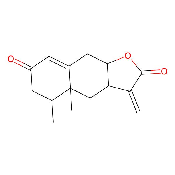 2D Structure of (3aR,4aR,5S,9aR)-4a,5-dimethyl-3-methylidene-3a,4,5,6,9,9a-hexahydrobenzo[f][1]benzofuran-2,7-dione