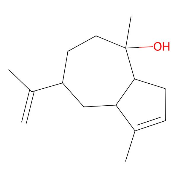 2D Structure of (3aR,4R,7R,8aR)-1,4-dimethyl-7-prop-1-en-2-yl-3a,5,6,7,8,8a-hexahydro-3H-azulen-4-ol