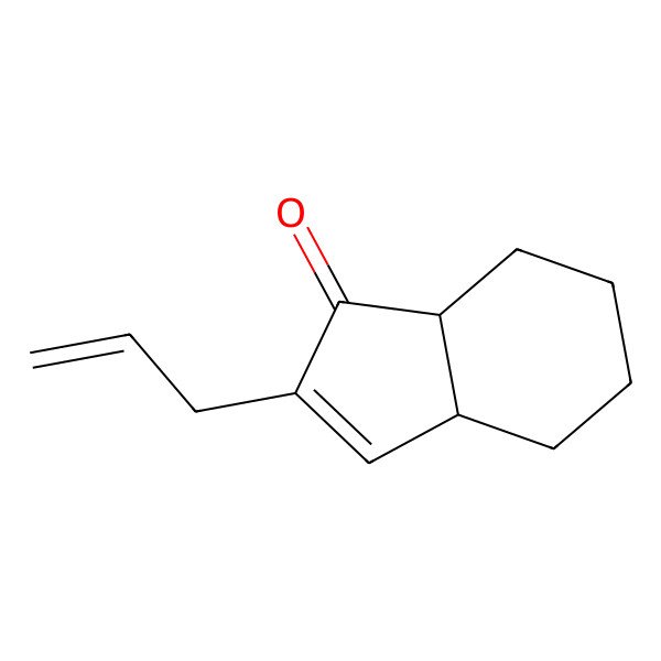 2D Structure of (3aR,7aR)-2-prop-2-enyl-3a,4,5,6,7,7a-hexahydroinden-1-one