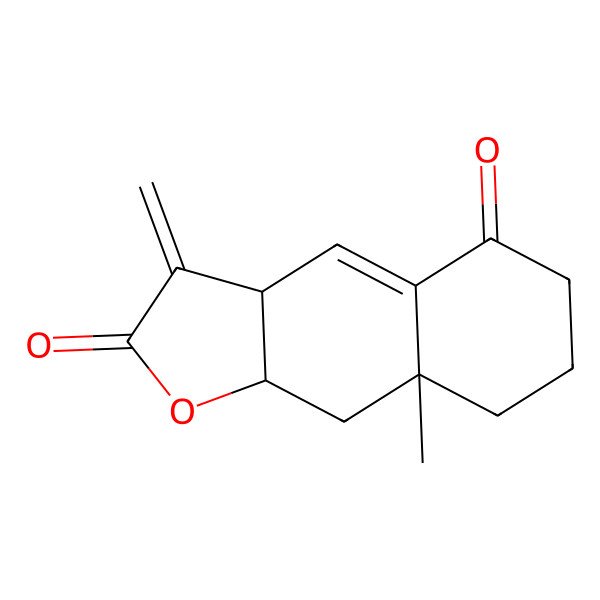2D Structure of (3aR,8aR,9aR)-8a-methyl-3-methylidene-3a,6,7,8,9,9a-hexahydrobenzo[f][1]benzofuran-2,5-dione
