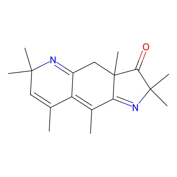 2D Structure of (3aS)-2,2,3a,6,6,8,9-heptamethyl-4H-pyrrolo[2,3-g]quinolin-3-one