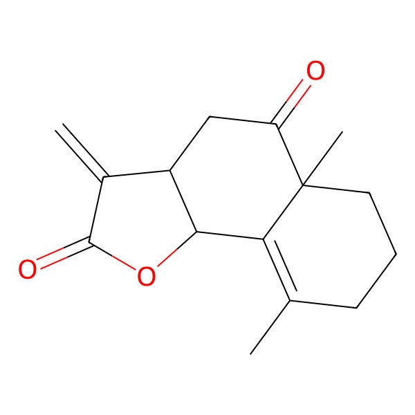 2D Structure of (3aS,5aS,9bR)-5a,9-dimethyl-3-methylidene-3a,4,6,7,8,9b-hexahydrobenzo[g][1]benzofuran-2,5-dione