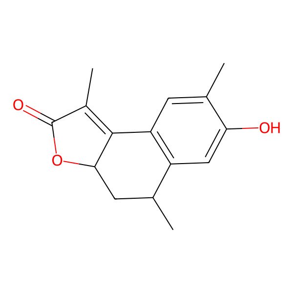 2D Structure of (3aS,5R)-7-hydroxy-1,5,8-trimethyl-4,5-dihydro-3aH-benzo[e][1]benzofuran-2-one