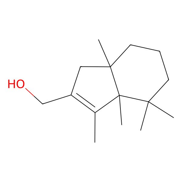 2D Structure of [(3aS,7aS)-3,3a,4,4,7a-pentamethyl-1,5,6,7-tetrahydroinden-2-yl]methanol