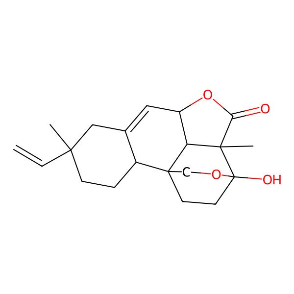 2D Structure of 3b,20-Epoxy-3a-hydroxy-7,15-pimaradien-19,6b-olide