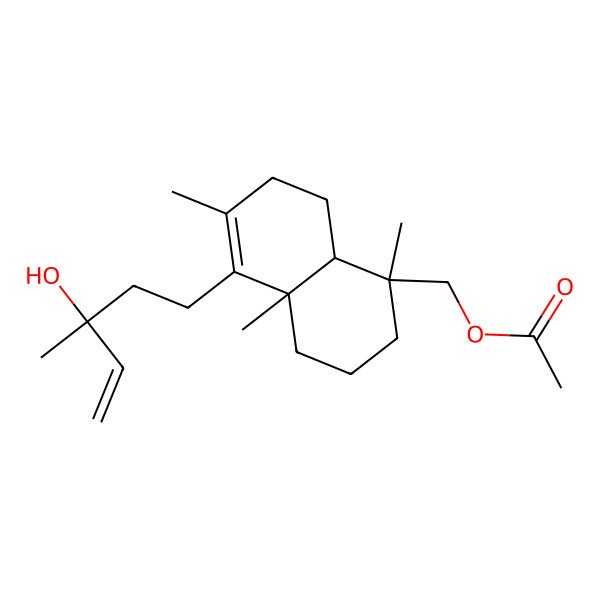 2D Structure of [(1S,4aS,8aR)-5-[(3S)-3-hydroxy-3-methylpent-4-enyl]-1,4a,6-trimethyl-2,3,4,7,8,8a-hexahydronaphthalen-1-yl]methyl acetate