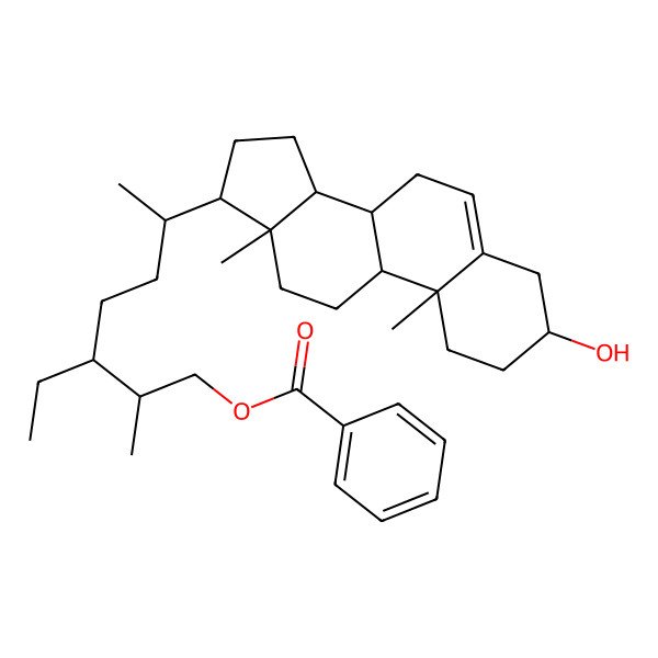 2D Structure of (3b,24R,25x)-26-Benzoyloxystigmast-5-ene-3-ol 2D Structure of (3b,24R,25x)-26-Benzoyloxystigmast-5-ene-3-ol
