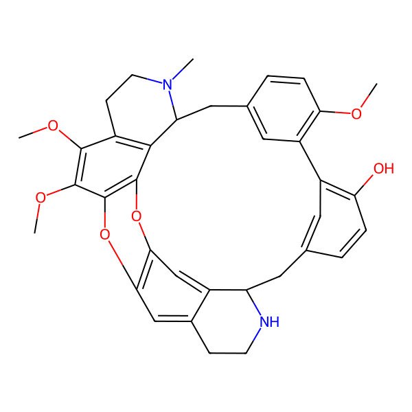 2D Structure of (8S,21R)-16,26,27-trimethoxy-22-methyl-29,31-dioxa-7,22-diazaoctacyclo[19.9.3.14,30.110,14.115,19.03,8.025,33.028,32]hexatriaconta-1(30),2,4(34),10(36),11,13,15,17,19(35),25(33),26,28(32)-dodecaen-13-ol