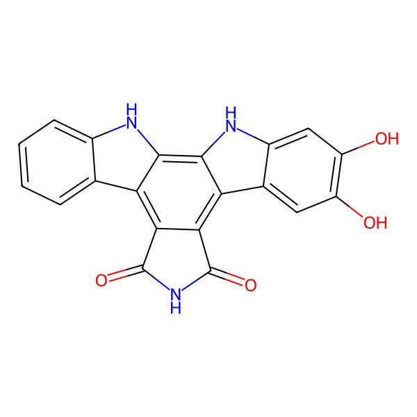 2D Structure of 6,7-Dihydroxy-3,13,23-triazahexacyclo[14.7.0.02,10.04,9.011,15.017,22]tricosa-1,4,6,8,10,15,17,19,21-nonaene-12,14-dione