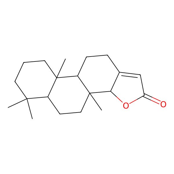 2D Structure of 3b,6,6,9a-Tetramethyl-3a,4,5,5a,7,8,9,9b,10,11-decahydronaphtho[1,2-g][1]benzofuran-2-one