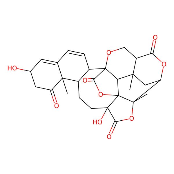 2D Structure of (1R,2S,5R,8S,9R,12S,17R,18S,21S,24S,26S,27S)-5,12-dihydroxy-2,9,26-trimethyl-3,19,23,28-tetraoxaoctacyclo[16.9.2.01,5.02,24.08,17.09,14.018,27.021,26]nonacosa-13,15-diene-4,10,22,29-tetrone