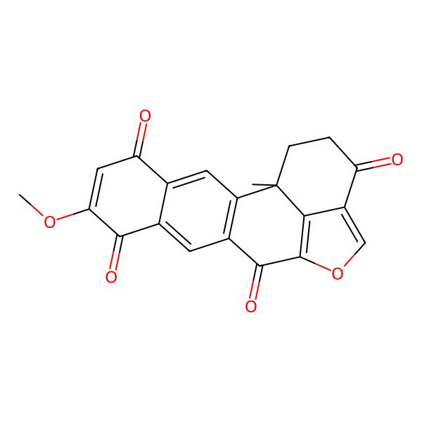 2D Structure of (1S)-7-methoxy-1-methyl-14-oxapentacyclo[11.6.1.02,11.04,9.016,20]icosa-2(11),3,6,9,13(20),15-hexaene-5,8,12,17-tetrone