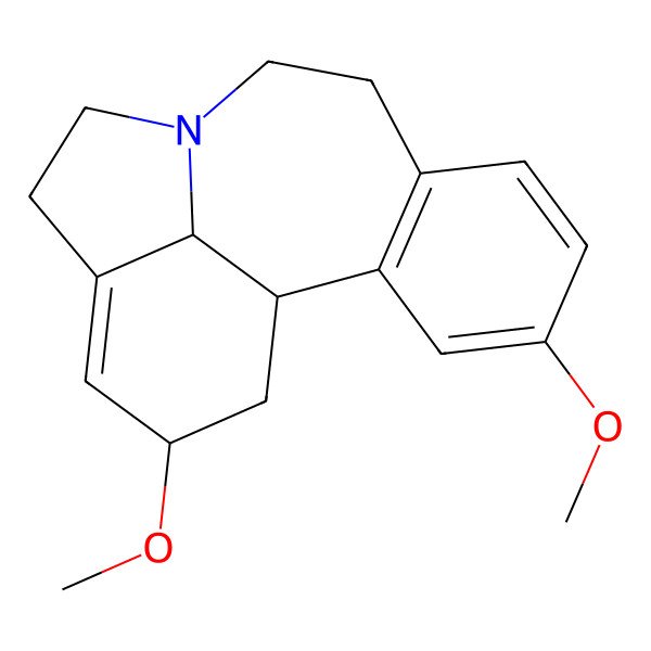 2D Structure of (3Beta)-1,6-didehydro-3,15-dimethoxy-erythrinan