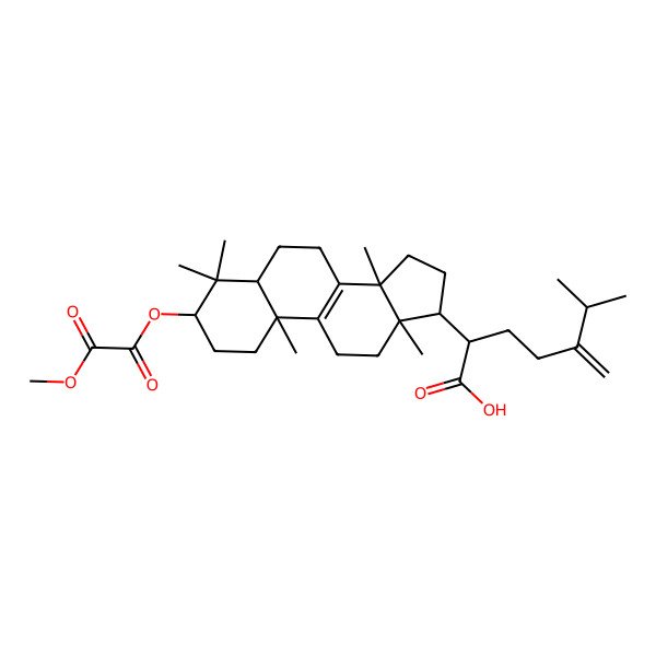2D Structure of 3beta-(2-Methoxyoxalyloxy)-24-methylene-5alpha-lanost-8-en-21-oic acid