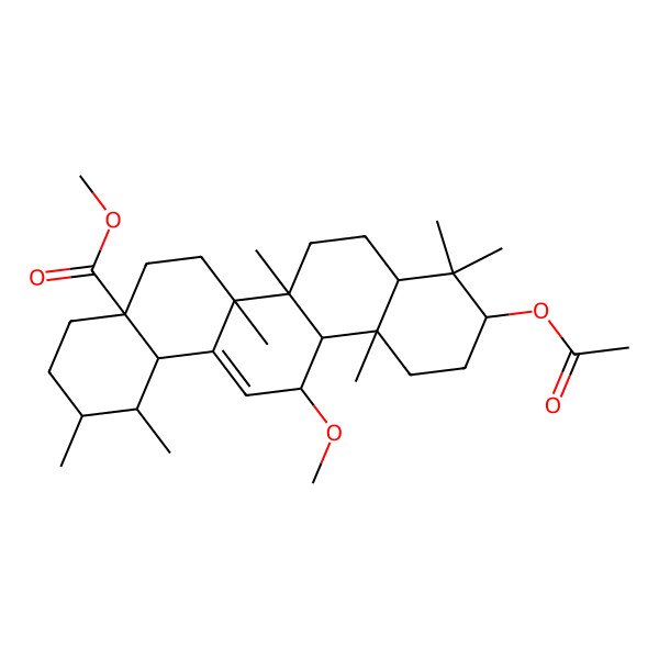 2D Structure of 3beta-Acetoxy-11alpha-methoxy-12-ursen-28-oic acid