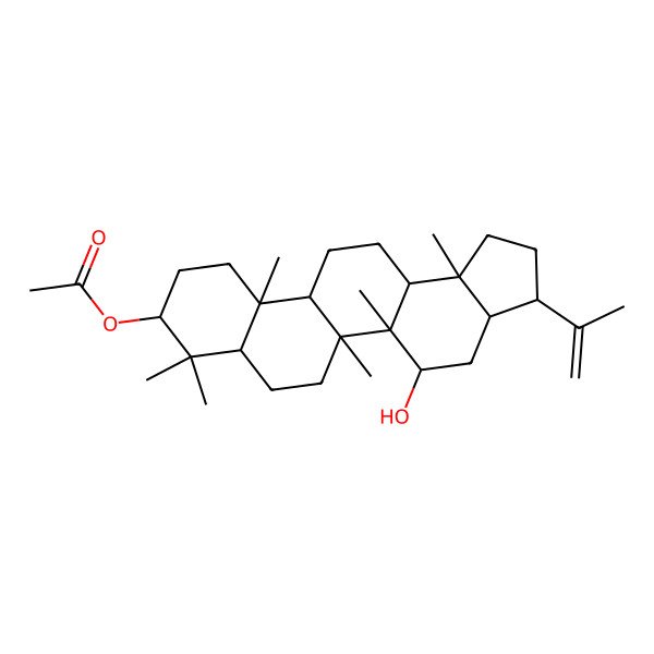 2D Structure of 3beta-Acetoxy-15alpha-hydroxy-22(29)-hopene