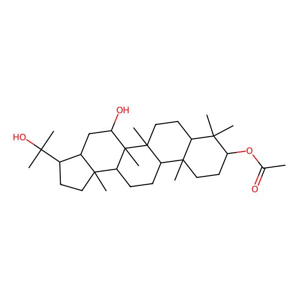 2D Structure of 3beta-Acetoxy-15alpha,22-dihydroxyhopane
