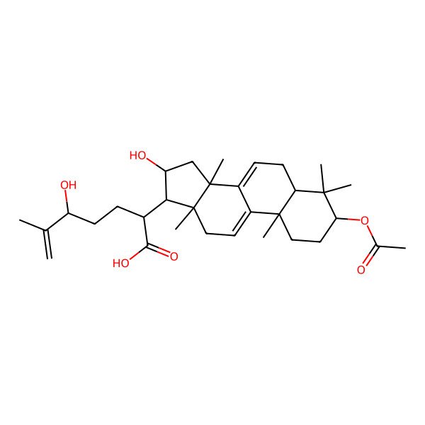 2D Structure of 3beta-Acetoxy-16alpha,24beta-dihydroxylanosta-7,9(11),25-trien-21-oic acid