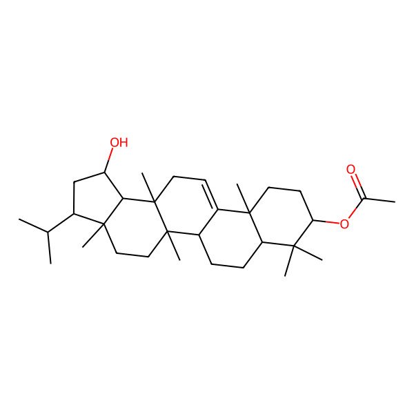 2D Structure of 3beta-Acetoxyfern-9(11)-en-19beta-ol