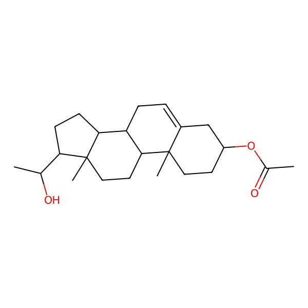 2D Structure of 3beta-Acetoxypregn-5-en-20beta-ol