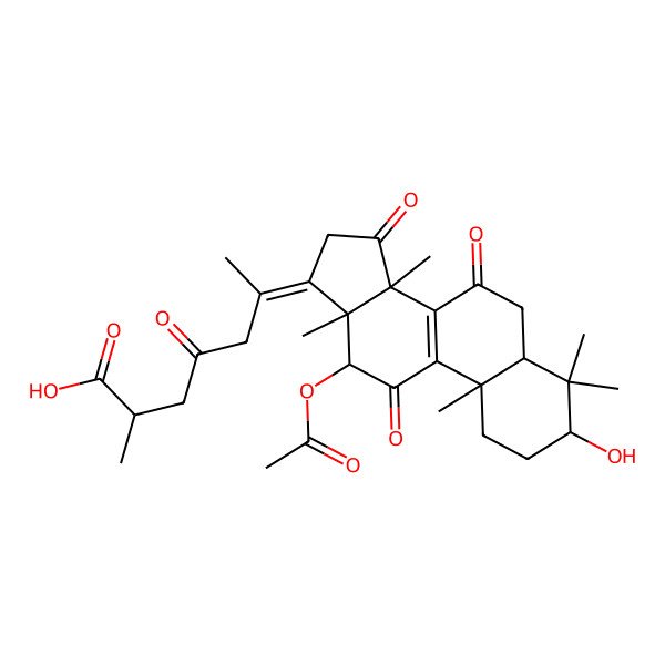 2D Structure of 3beta-hydroxy-12beta-acetoxyganodernoid D