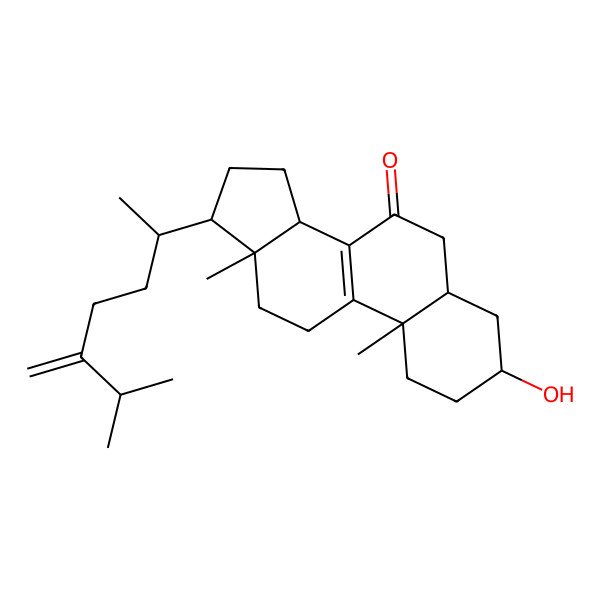 2D Structure of 3beta-Hydroxyergosta-8,24(28)-dien-7-one