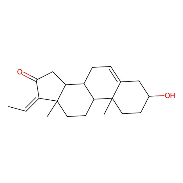 2D Structure of 3beta-Hydroxypregna-5,17(20)-diene-16-one