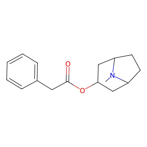 2D Structure of 3beta-Phenylacetoxytropane