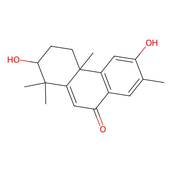 2D Structure of 3beta,12-Dihydroxy-13-methyl-5,8,11,13-podocarpatetraene-7-one