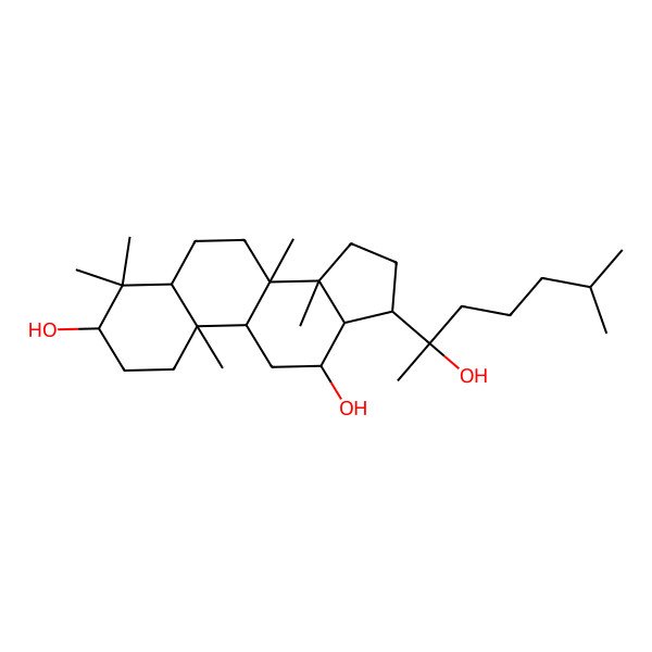 2D Structure of (3beta,12beta,20R)-Dammarane-3,12,20-triol