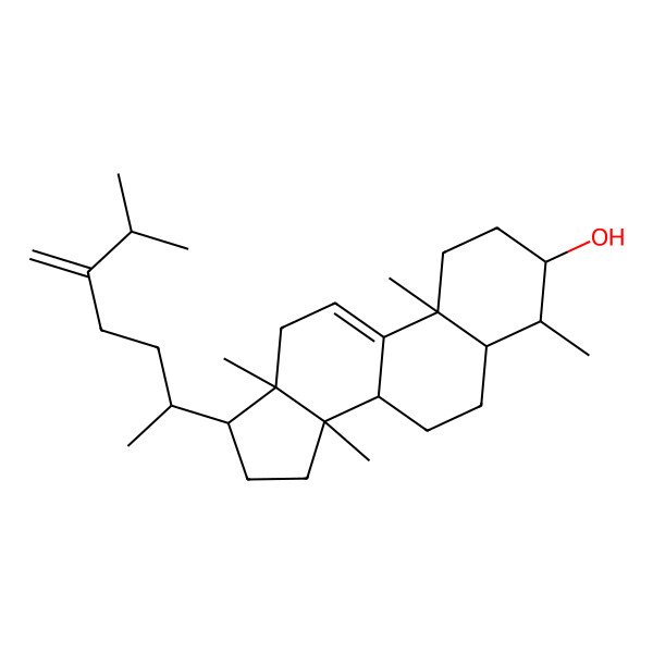 2D Structure of (3beta,4alpha,5alpha)-4,14-Dimethylergosta-9(11),24(28)-dien-3-ol