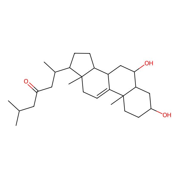 2D Structure of 3beta,6alpha-Dihydroxy-5alpha-cholest-9(11)-en-23-one