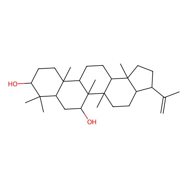 2D Structure of 3beta,7beta-Dihydroxy-22(29)-hopene