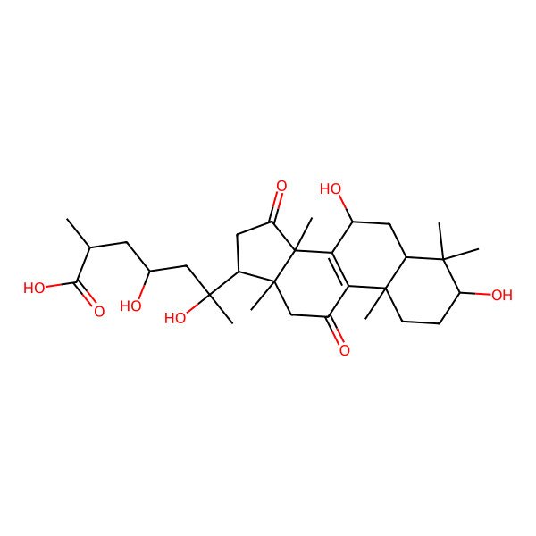 2D Structure of 3beta,7beta,20,23xi-Tetrahydroxy-11,15-D