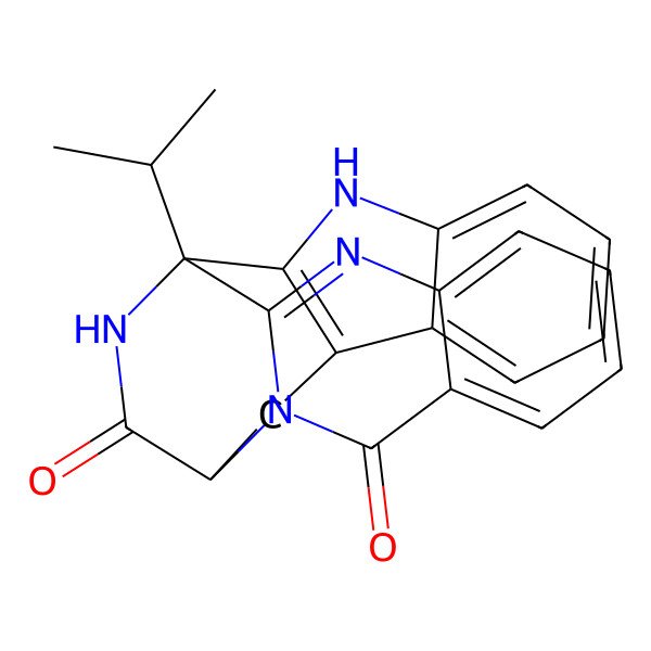 2D Structure of 1-Propan-2-yl-3,13,21,23-tetrazahexacyclo[10.10.2.02,10.04,9.013,22.015,20]tetracosa-2(10),4,6,8,15,17,19,21-octaene-14,24-dione