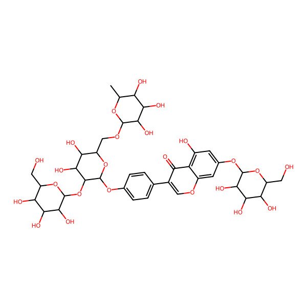 2D Structure of 3-[4-[(2S,3R,4S,5S,6R)-4,5-dihydroxy-3-[(2S,3R,4S,5S,6R)-3,4,5-trihydroxy-6-(hydroxymethyl)oxan-2-yl]oxy-6-[[(2R,3R,4R,5R,6S)-3,4,5-trihydroxy-6-methyloxan-2-yl]oxymethyl]oxan-2-yl]oxyphenyl]-5-hydroxy-7-[(2S,3R,4S,5S,6R)-3,4,5-trihydroxy-6-(hydroxymethyl)oxan-2-yl]oxychromen-4-one