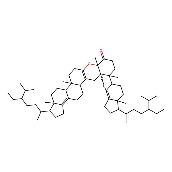 2D Structure of 11,30-Bis(5-ethyl-6-methylheptan-2-yl)-12,16,21,25,29-pentamethyl-20-oxanonacyclo[19.15.0.01,25.03,19.04,16.07,15.08,12.026,34.029,33]hexatriaconta-3(19),7,33-trien-22-one
