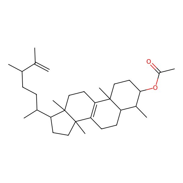 2D Structure of [17-(5,6-Dimethylhept-6-en-2-yl)-4,10,13,14-tetramethyl-1,2,3,4,5,6,7,11,12,15,16,17-dodecahydrocyclopenta[a]phenanthren-3-yl] acetate