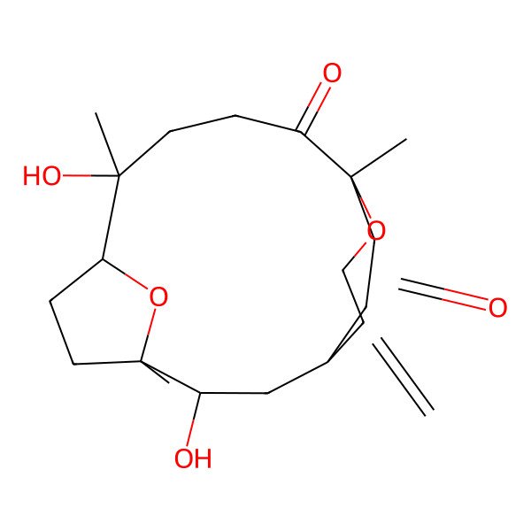 2D Structure of (1S,3R,4S,7R,8S,12S)-3,8-dihydroxy-4,8,12-trimethyl-15-methylidene-13,18-dioxatricyclo[10.3.2.14,7]octadecane-11,14-dione