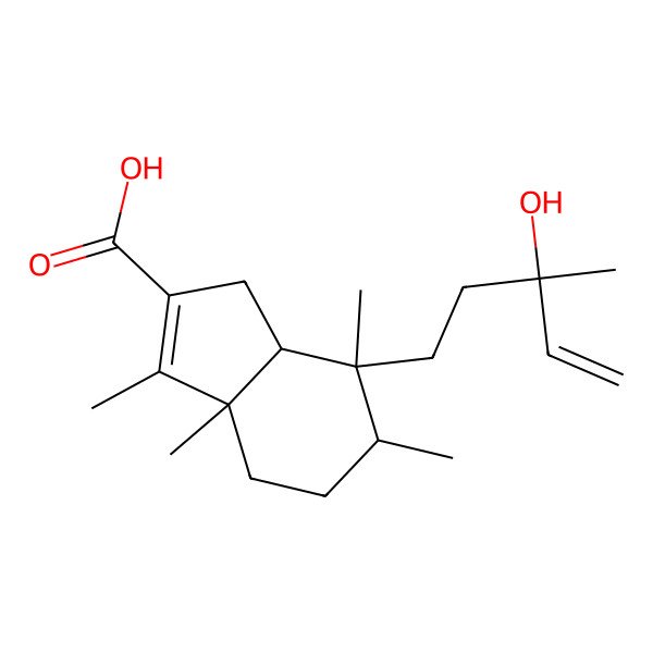2D Structure of 7-(3-hydroxy-3-methylpent-4-enyl)-3,3a,6,7-tetramethyl-4,5,6,7a-tetrahydro-1H-indene-2-carboxylic acid