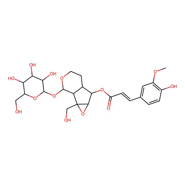 2D Structure of 3,4-dihydro-6-O-di-trans-feruloyl catalpol