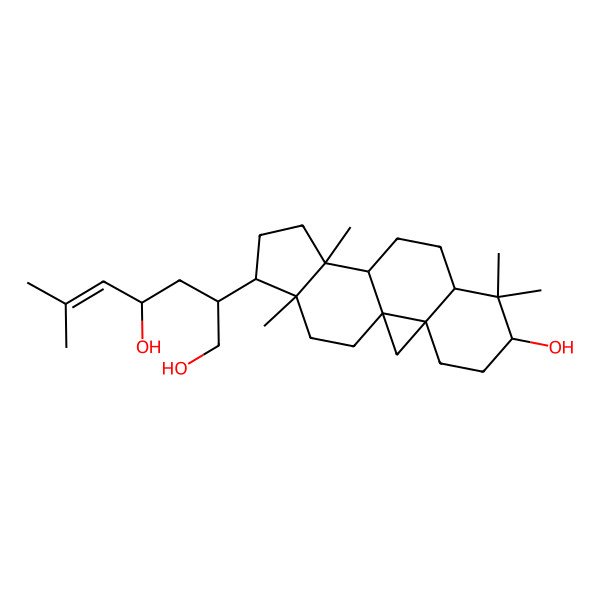 2D Structure of (2R,4S)-2-[(1S,3R,6S,8R,11S,12S,15R,16R)-6-hydroxy-7,7,12,16-tetramethyl-15-pentacyclo[9.7.0.01,3.03,8.012,16]octadecanyl]-6-methylhept-5-ene-1,4-diol