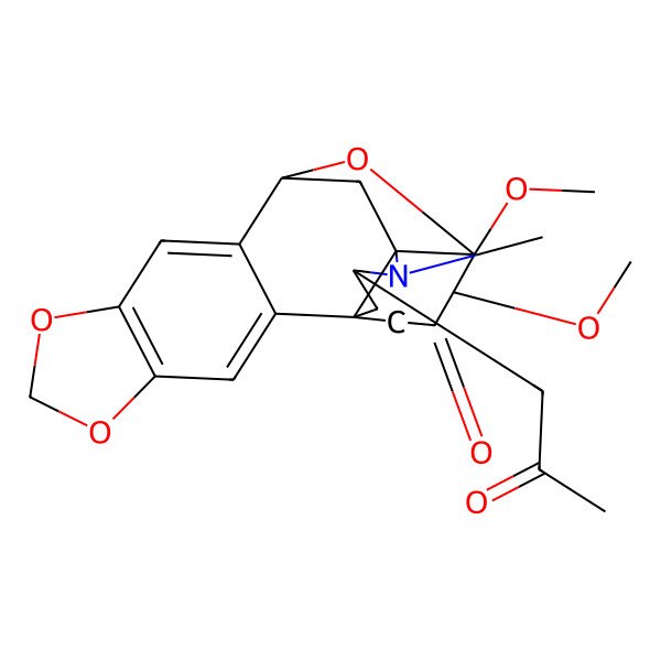 2D Structure of (1S,11R,13S,14S,15R,19R)-14,15-dimethoxy-20-methyl-19-(2-oxopropyl)-5,7,21-trioxa-20-azahexacyclo[11.4.3.111,14.01,13.02,10.04,8]henicosa-2,4(8),9-trien-16-one